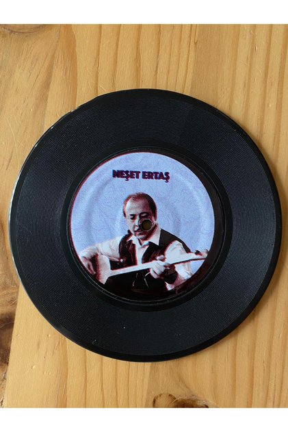 Neşet Ertaş Plak Bardak Altlığı Duvar Süsü Plak Dekorasyon (11X11 CM )