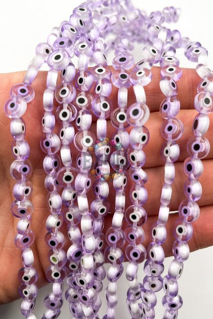 8 Mm Glass Evil Eye Bead Jewelry Making Accessory Bead Bead (1 SERIES-38 PIECES)
