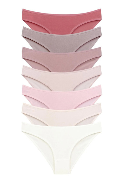 Dominant Kobieta Soft Kolor Bawełniane Majtki z Elastanem 7 sztuk