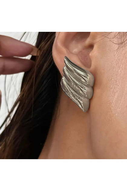 Hailey Vintage Wing Silver Platted Earrings