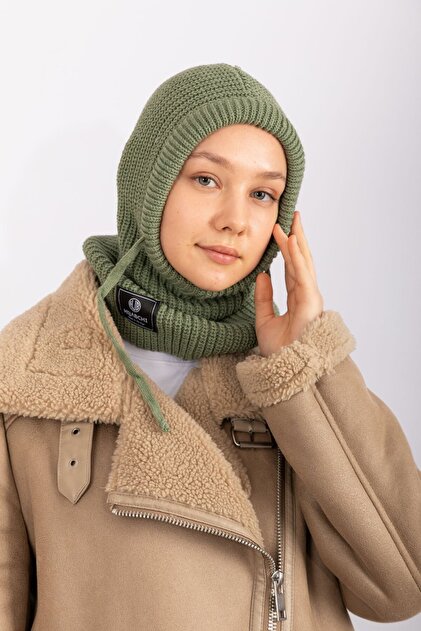 hijabchi Balaklava Triko Bere - Yağ Yeşili - Fiyatı, Yorumları