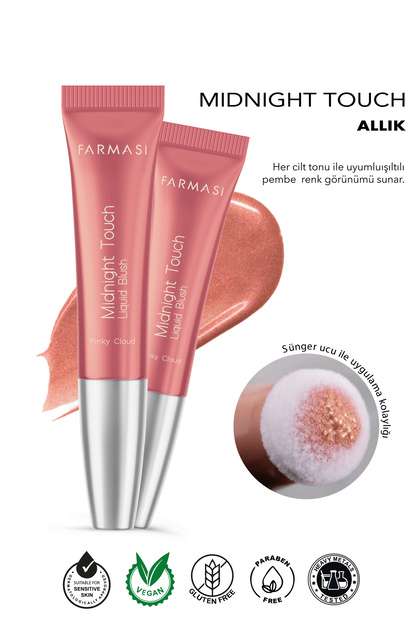 Farmasi Midnight Touch Yumuşak Sünger Uçlu Likit Allık Pinky Cloud