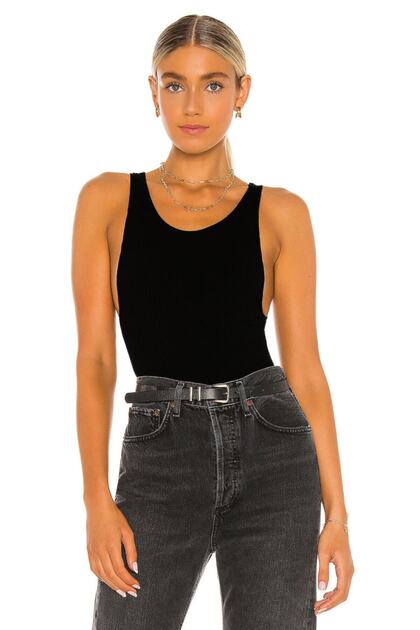 Women's Strappy Silk Jersey Bodysuit
