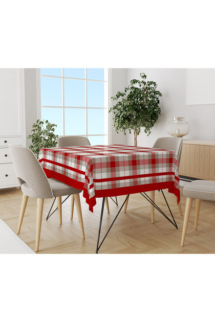 Christmas Patterned Velvet Texture Tablecloth