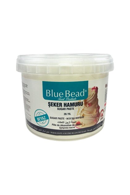 Genel Markalar Beyaz Blue Bead Şeker Hamuru 1kg - 1