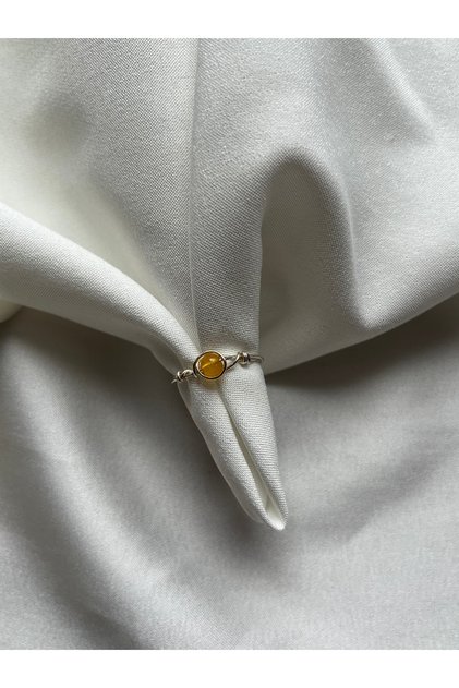 Citrine Stone Handmade Minimal Wire Ring