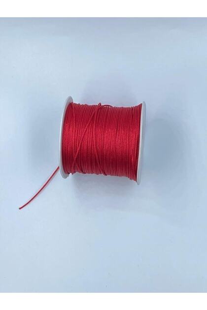 1,0 Mm Kopmaya Dayanıklı Paraşüt Ipi 100 Metre Kırmızı Bileklik, Tesbih Ipi