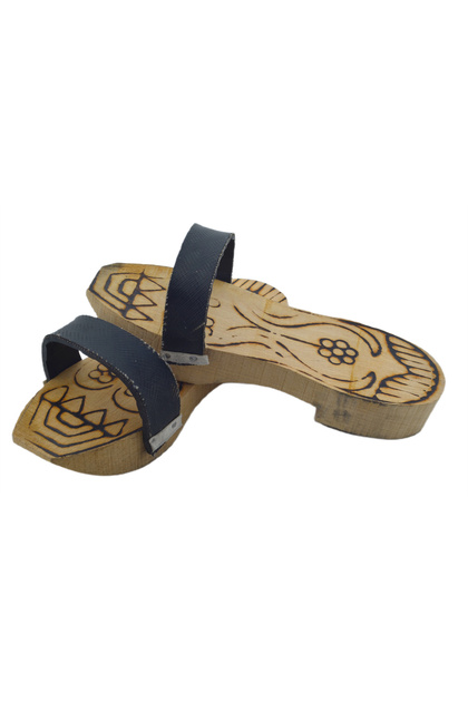 Otantik Ahşap Takunya Hamam Terliği Doğal El Yapımı