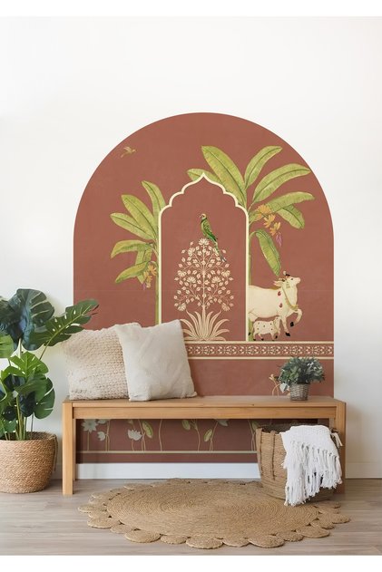 Boho - Bohem Tarz Oval Kemer Dekoratif Duvar Stickerı