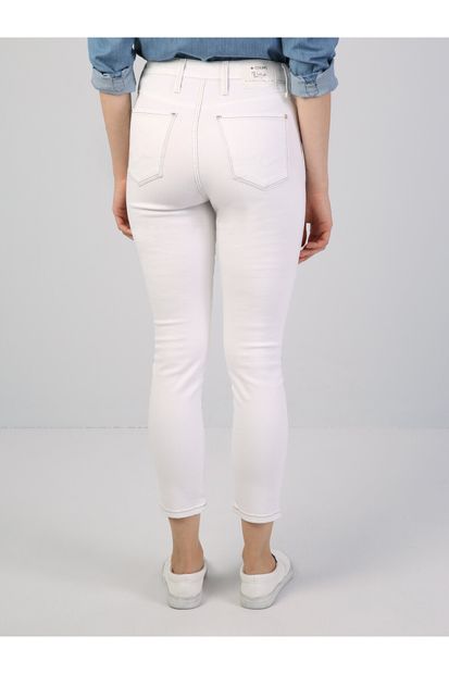 Colin's 760 Dıana Yüksek Bel Dar Paça Super Slim Fit Beyaz Kadın Jean Pantolon - 6