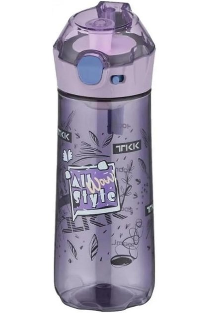 Tkk T-1008 Mor 500ml Desenli Su Matarası