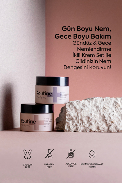 Routine+ Nemlendirici Krem Seti Gündüz & Gece Nemlendirme Ikili