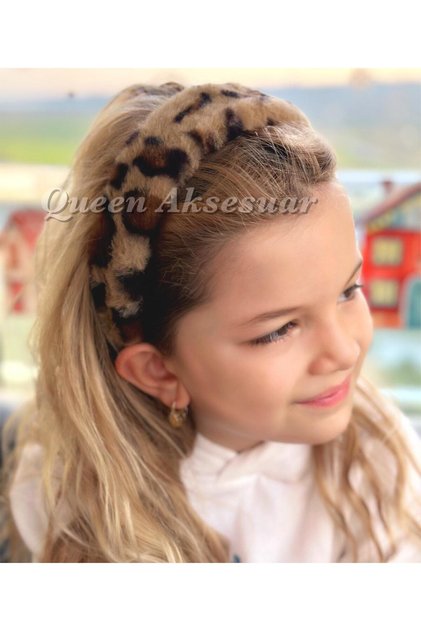Trend Fashion Luxury Imported Plush Furry Crown Tiger Leopard Brown Patterned Women's Adult Crown