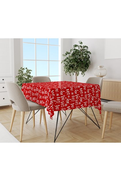 Față de masă cu model de Crăciun cu textura de catifea