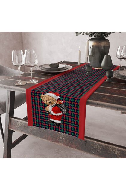 New Year's Patterned Velvet Runner