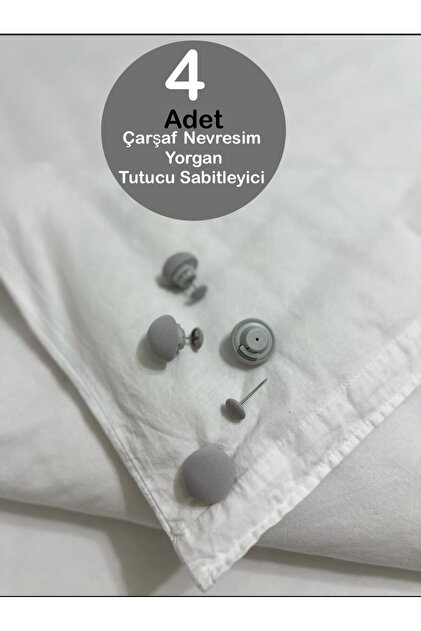 4 Adet Mantar Yorgan Kılıfı Ve Çarşaf Tutucu Sabitleyici Yastık Nevresim Örtü Düzenleyici