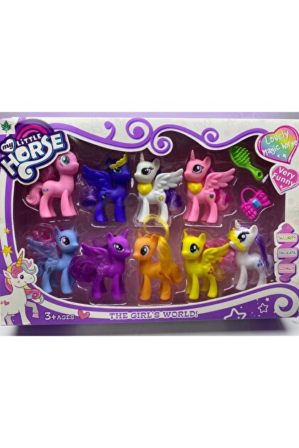 afreyz oyuncak My Littlest Pony 9'lu Pony Unicorn Oyuncak Set Yeni