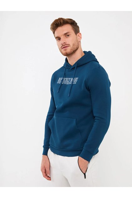 LCWAIKIKI Classic Long Sleeve Printed Men's Hoodie