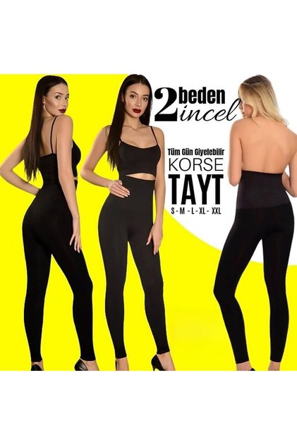 Recovery Corset Leggings with Anti-Slip Silicone Band High Waist