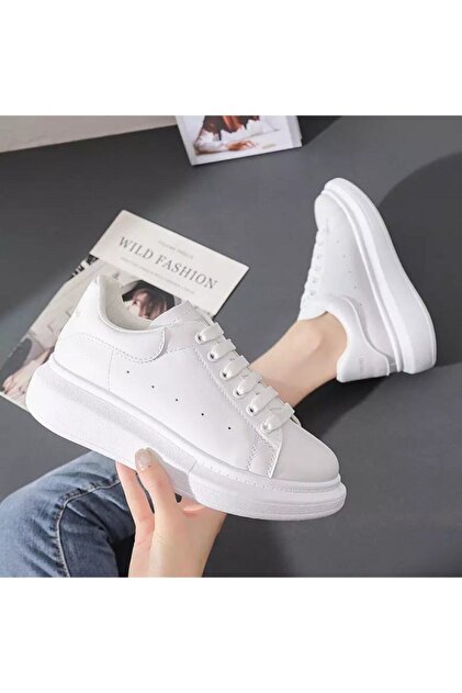 POLENS Unisex Beyaz Spor Ayakkabı Sneaker - 1