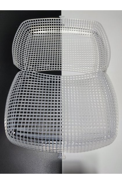 Plastic 3D Canvas Bag 2 Pieces White (30*22 cm)
