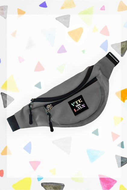 Children's Gray Colored Shoulder and Waist Bag