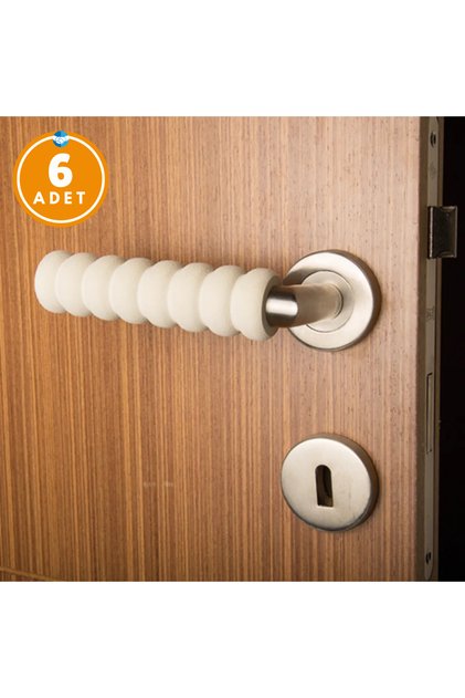 6 Pieces of Unassambled Soft Door Handle Blocker Protector Impact Prevention Baby and Child Safety Set