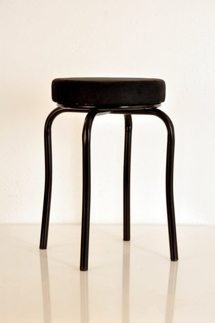 2 Pieces Black Thai Feather Stool-Assembled Ship-Kitchen Stool-Octopus Stool