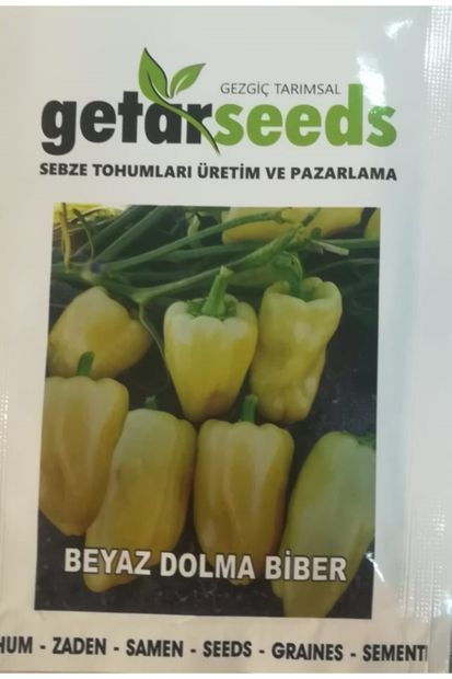 Getar Seeds Beyaz Dolma Biber Tohumu 1. Sınıf- 5 Gram - 1