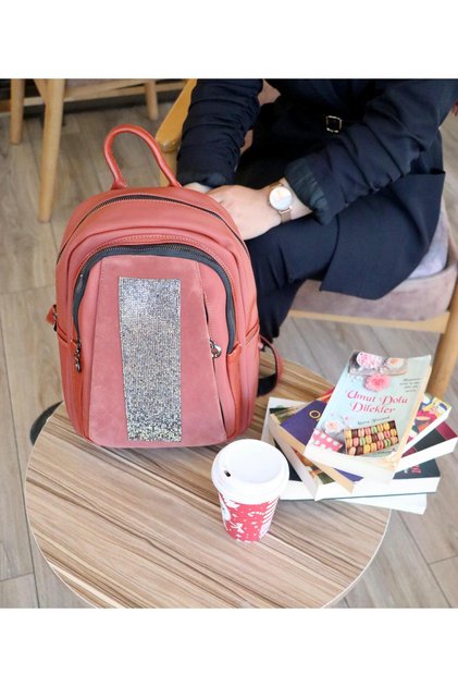 3 Zipper 5 Compartments Waterproof Faux Leather Daily Use Women's Backpack