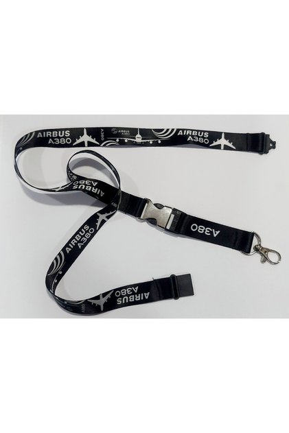 Airbus 380 Uçak Baskılı Boyun İpi , Lanyard