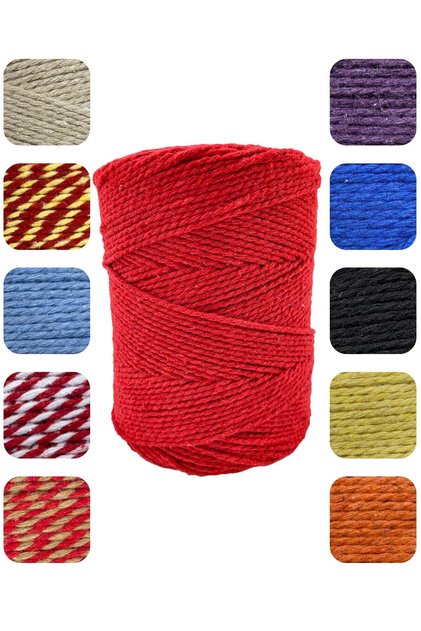 Colored Packing Rope Red (2-3mm-200gr-200m)