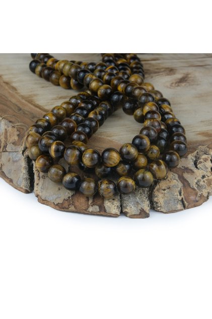 Tiger Eye Natural Stone Bead 8 mm Strength and Focus Stone