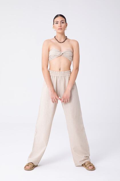 Maia Linen Trousers Beige