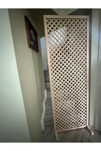Ahşap Paravan 70x170 Ahşap Seperatör Çerçeveli Ve Ayaklı