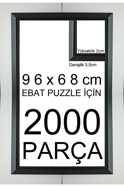 SAR PUZZLE ÇERÇEVESİ Sar Plus Siyah 2000 Parça 96x68 Ebatında