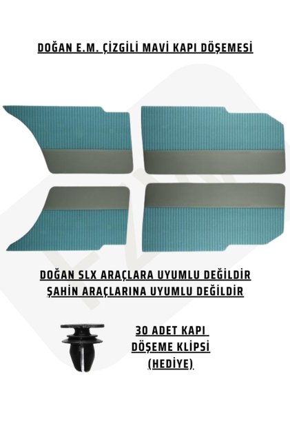 M131 KAPI YÜZÜ DÖŞEMESİ DOĞAN L-SL MAVİ TAKIM (KLİPS HEDİYELİ)
