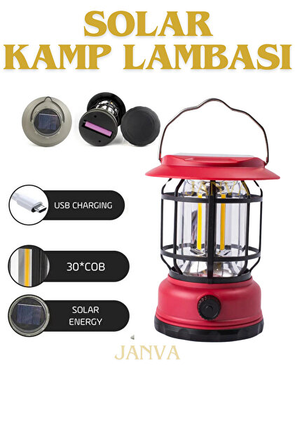 Janva Güneş Enerjili Solar Nostaljik Işığı Ayarlanabilir Ledli