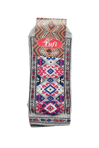 Kilim Patterned Booties 2 Pairs of Socks
