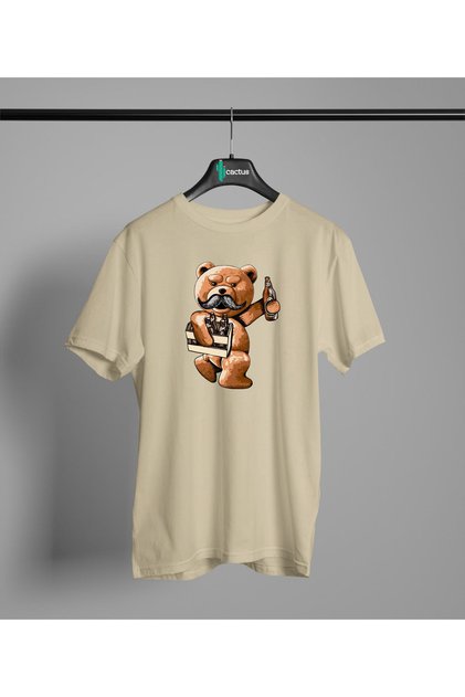 تي شيرت CACTUS MAN 9 ألوان BEER BEAR 100% قطن