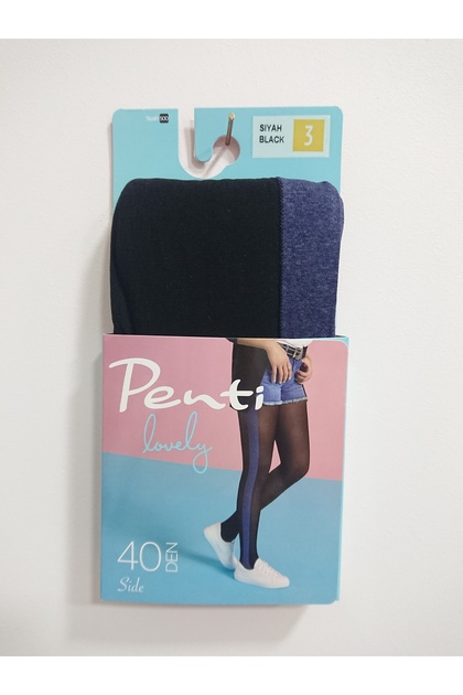 side stripe detail pantyhose-side