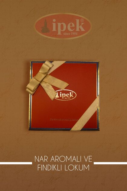 Pomegranate Flavored and Hazelnut Turkish Delight 250 Gr.
