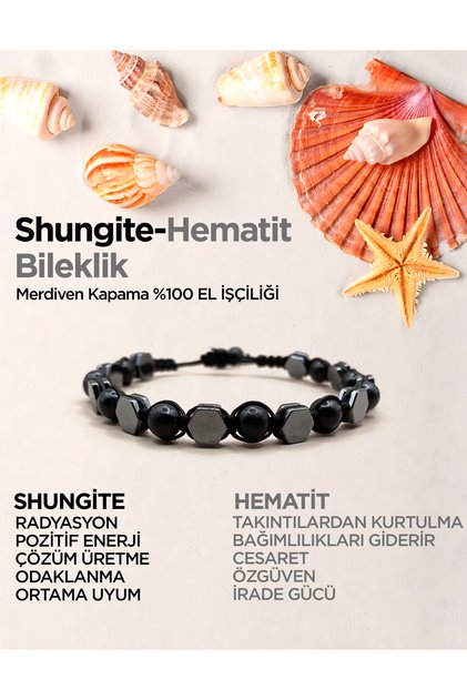Artanyon Model Shungit Hematite Bracelet