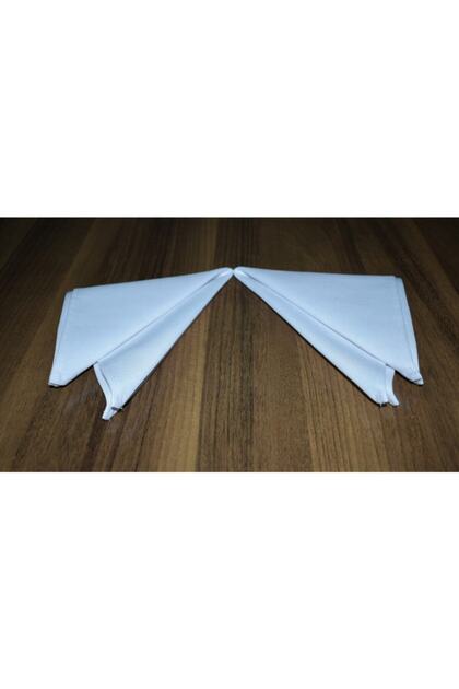 2 Pieces White Fabric Serving Napkin 1st Quality Duck Linen Fabric (DERTLESS FABRIC)
