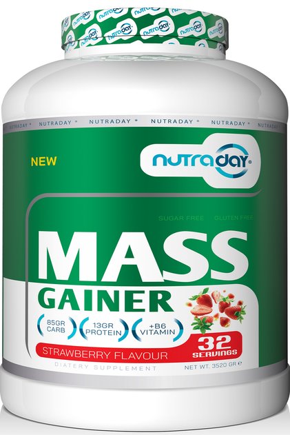 Karbonhidrat Tozu Mass Gainer 3520 Gram Çilek Aromalı Hacim Kütle Kas GainerMass