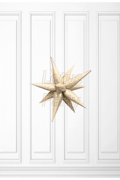 1 Piece Retro Cream Color Polar Star Foil Balloon