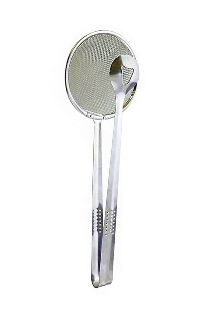 Colander with Strainer and Frying Tongs