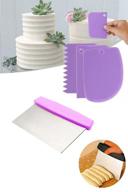 Steel Dough Spatula & Cake Decorating Set of 3