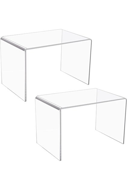 cyatelier Şeffaf Pleksi Yükseltici Standı 17x17 cm, 2'li set