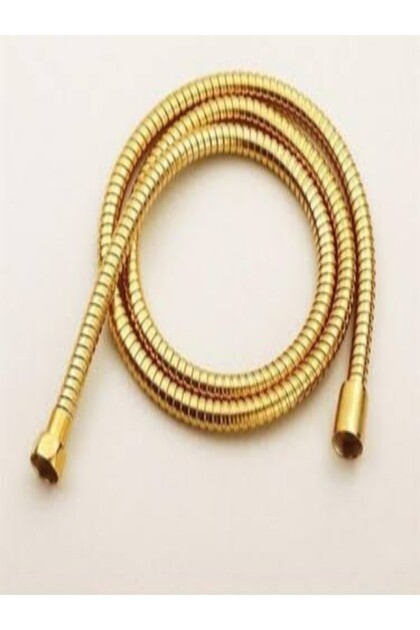 Gold Altın Sarısı Renkli Duş Hortumu Spiral 150 cm Uzunluk